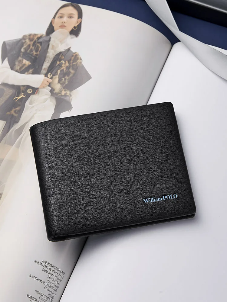 Top Grain Small Bifold black leather Wallet For Men Slim Billfold with 7 Card Slots men short wallet 16 H6cf05e27fc6946c187a29bcd00ea7d43T
