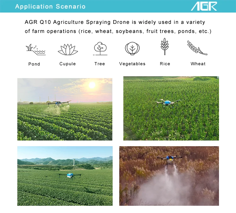 cheap shipping 10 liter automatic flight RTK agriculture spraying new uav drones for fumigation