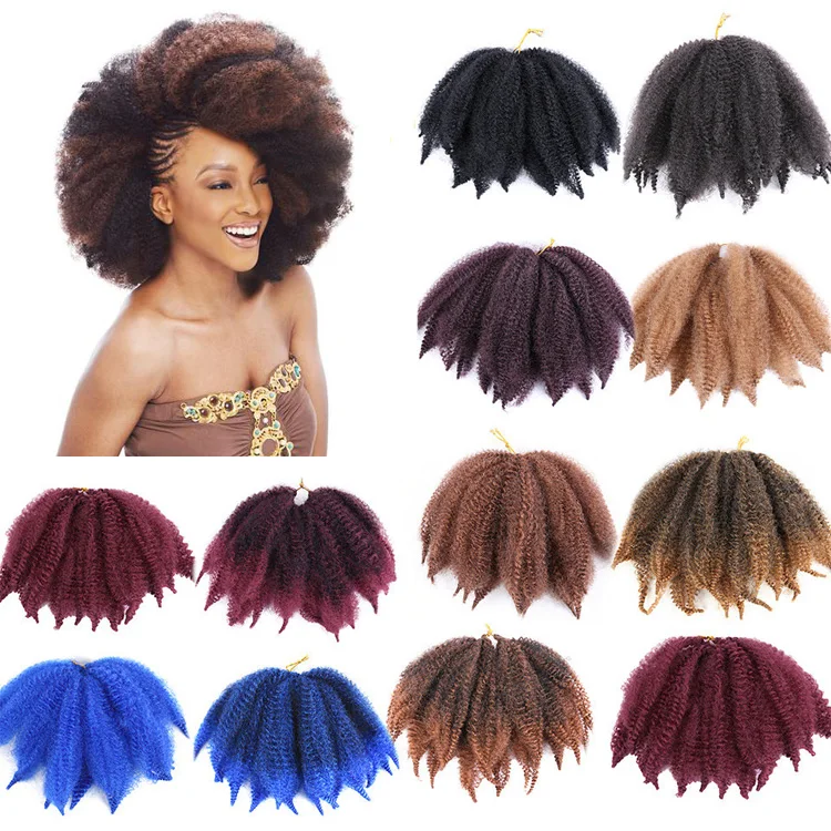 20 HQ Pictures Kinky Braid Hair - 3packs Marley Braiding Hair For Twists 18 Inch Afro Kinky Braiding Hair Extensions Synthetic Brown Twist Braids Hair 1b 30 Buy Online In Albania At Desertcart