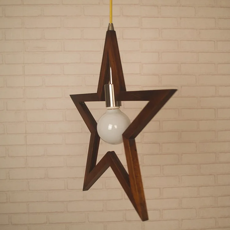 Modern Lighting Wooden Chandelier Ceiling Hanging Light Nordic Natural Wood Lamps For Decorations