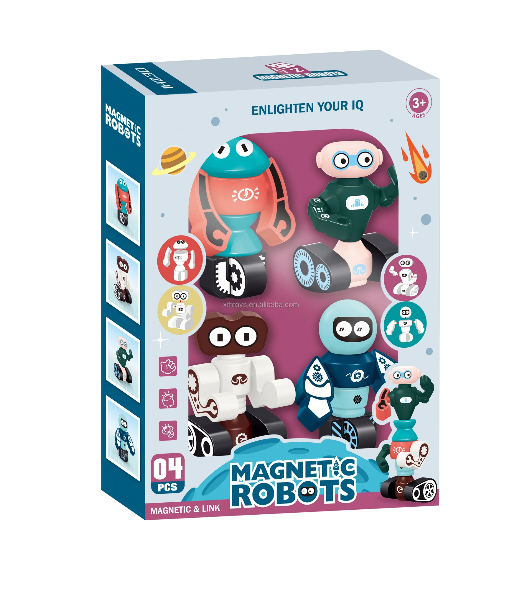 Blocks Set For Kids Stacking Robots Toy Stem Educational Play