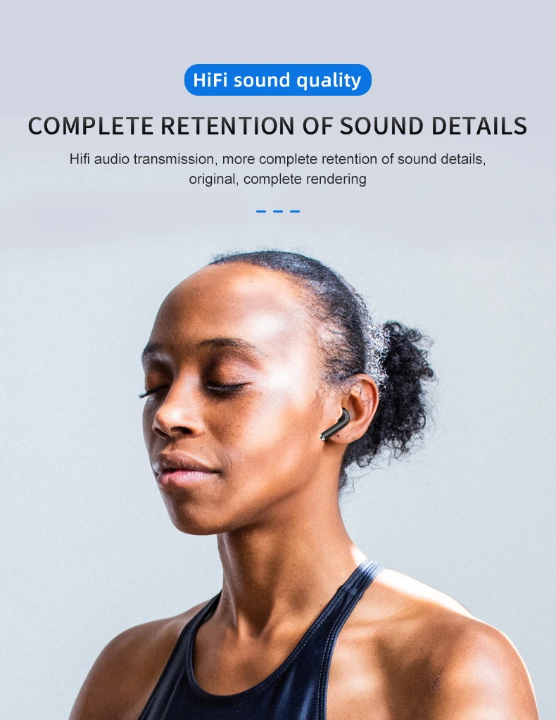 Touch control noise cancelling good bass wireless bluetooth headset with mic