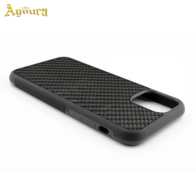 For iphone 11 TPU PC real carbon fiber 3K twill two-in-one mobile case covers