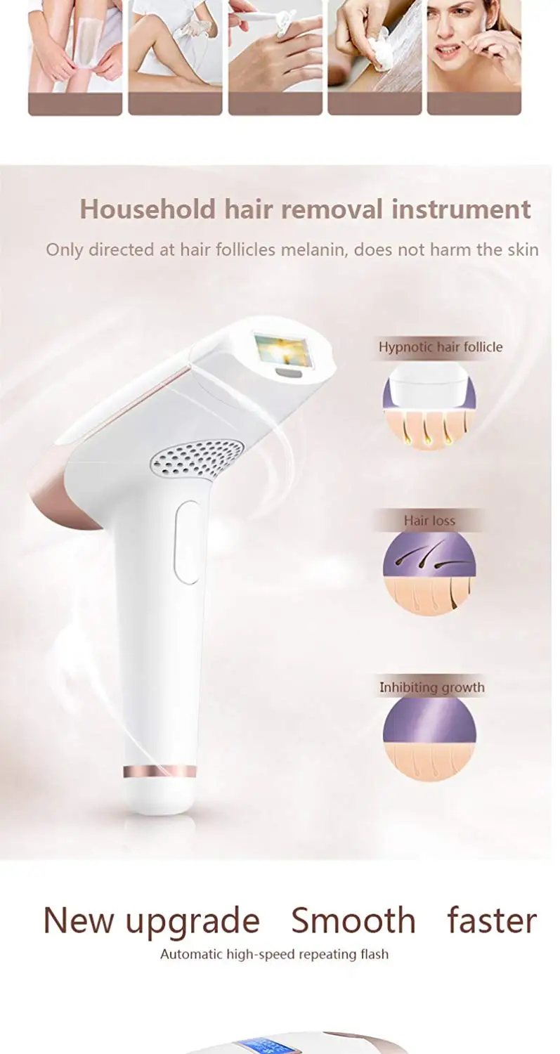 High Quality 2 In 1 Portable Laser Epilator Permanent Skin Rejuvenation