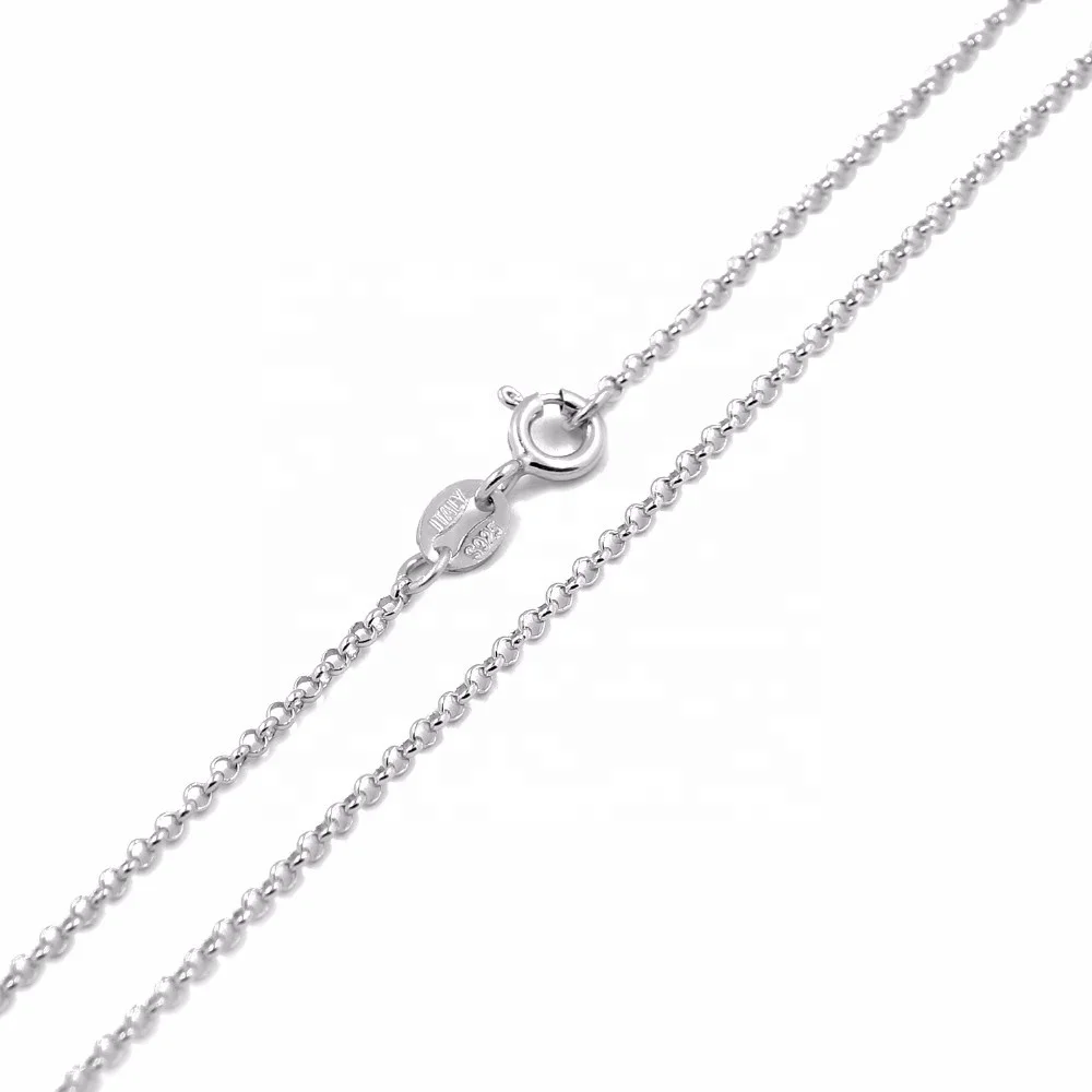1.4 1.5mm Belcher Machine Made 925 Sterling Silver Chain Real Cheap Rolo Chains Fashion Jewelry Necklaces Alibaba