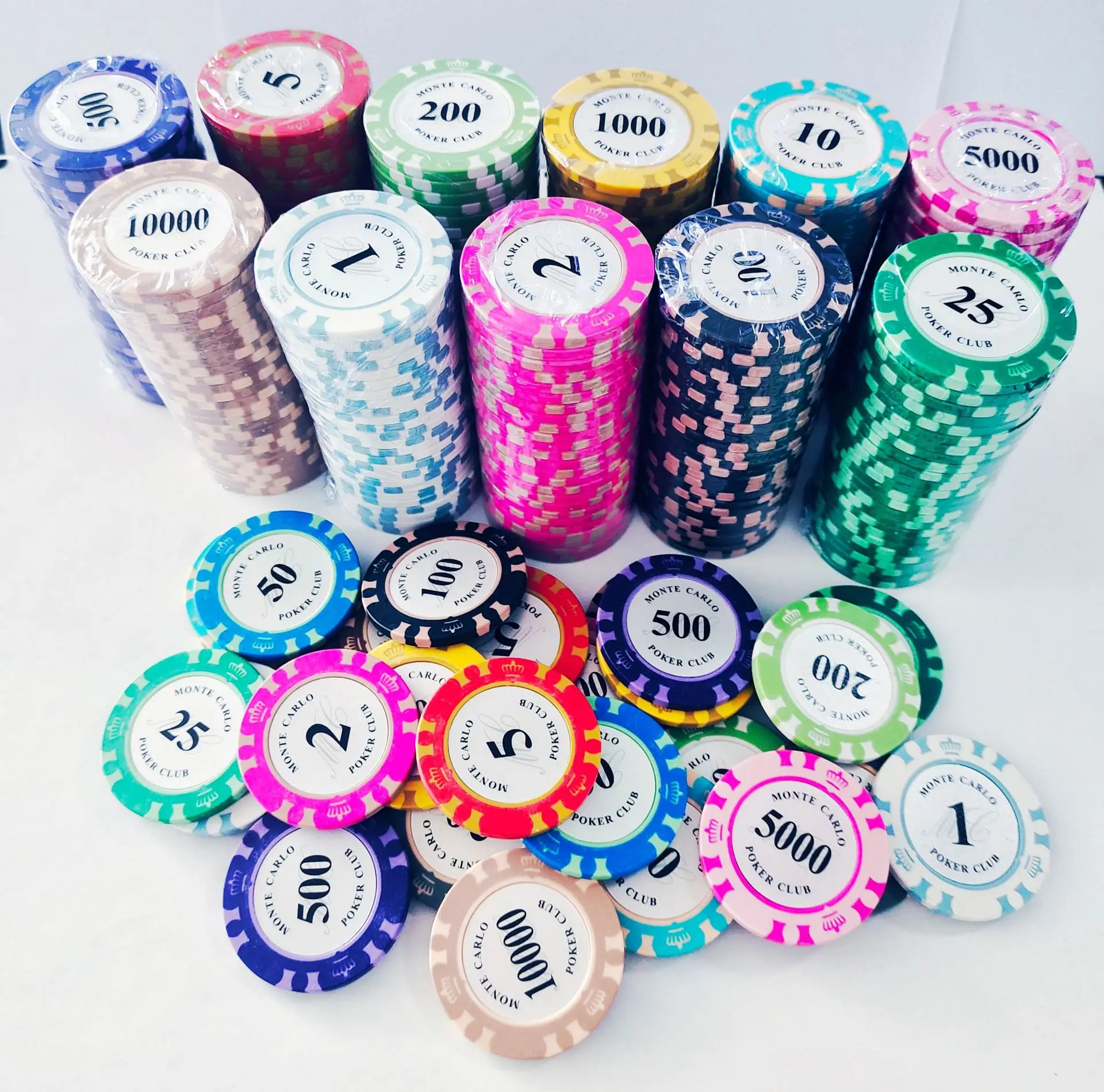 Wholesale Casino Custom Poker Chips Ceramic 100 Piece Set 14g Clay