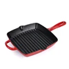 Cast Iron Enamel Cookware Barbecue Burn Multi Grill Pan Baking Cook Square Fry Pan BBQ Set Double Sided Camping Sets Kitchen
