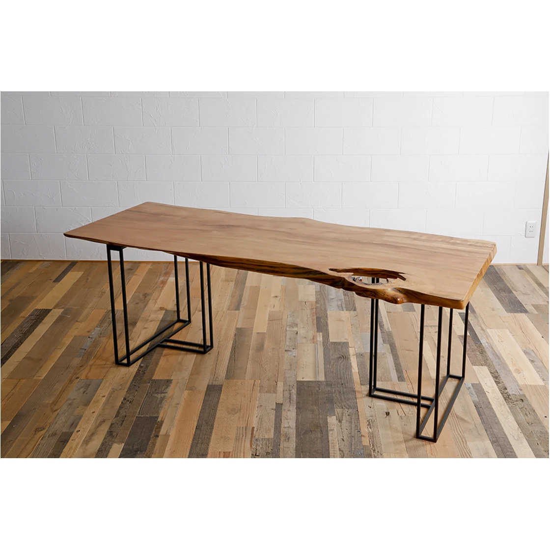 
Japanese Yaku-shima cedar wood furniture rustic wood diner table for bedroom 