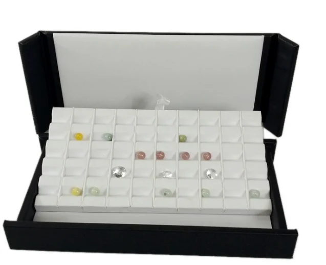 Details about   5.5x5.5cm Leather Gem Display Box Storage Case for Gemstones Diamond Jewelry 