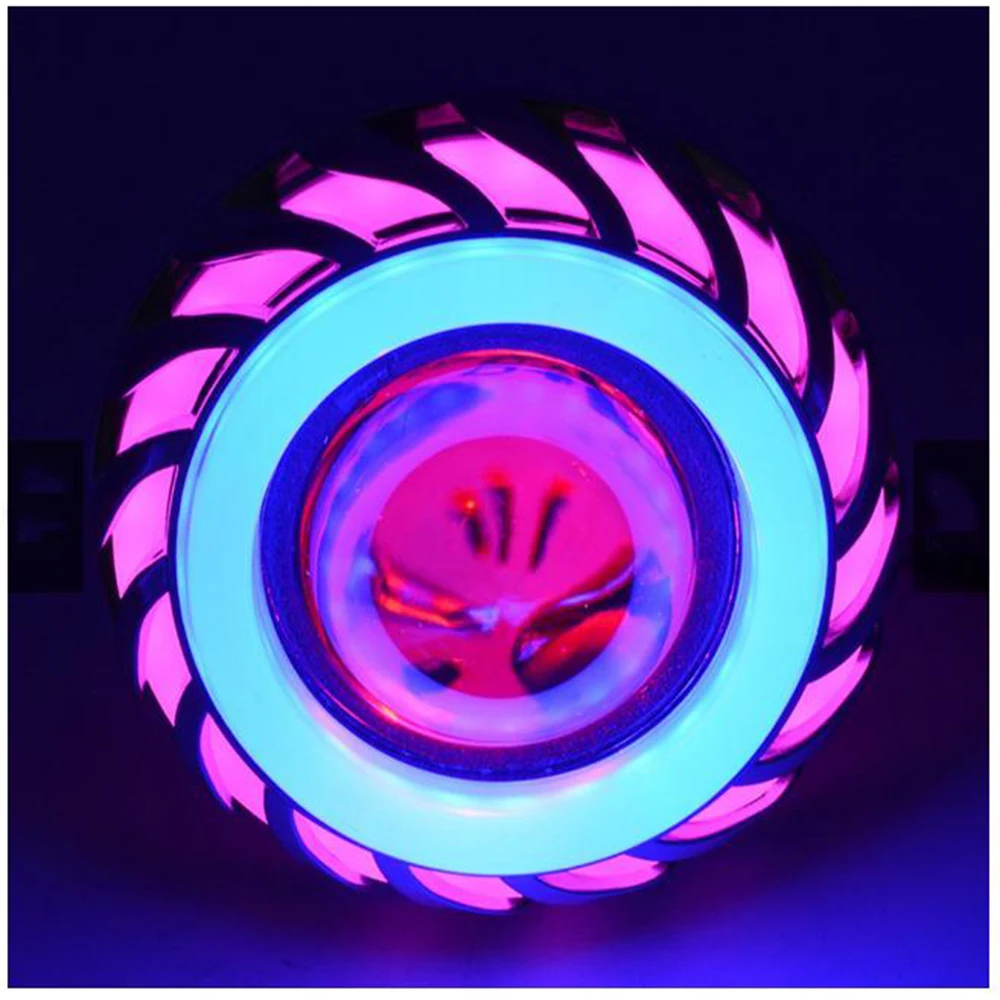 Motorcycle Headlight With Angel Eye 12v85v Moto Lamp Led Fog Point
