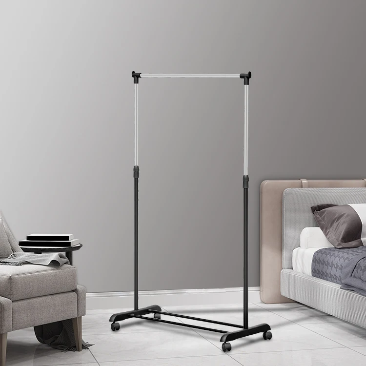 Simple Houseware Standard Clothes Rolling Rack Heavy Duty Clothing Rod