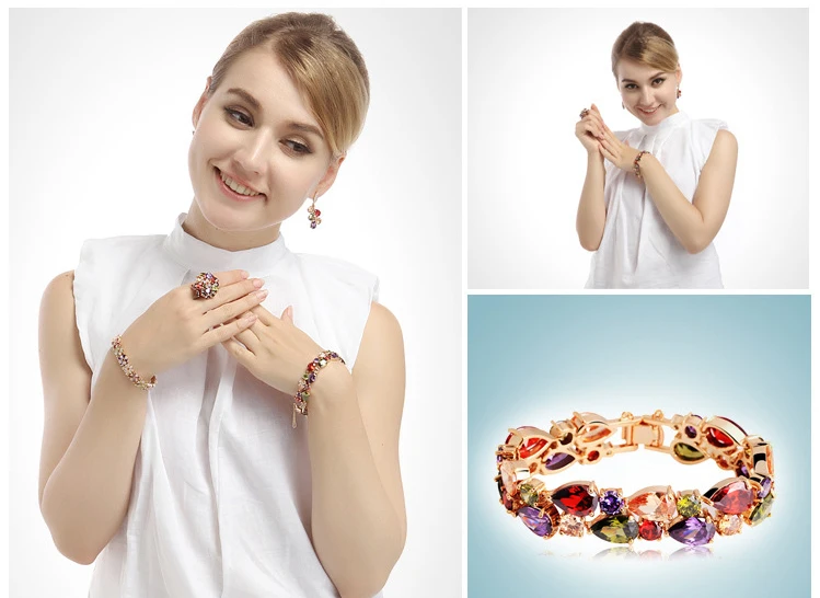 product-BEYALY-Bohemia Style Gold Plated Amethyst Multi Color Lucky Stone Bracelets-img