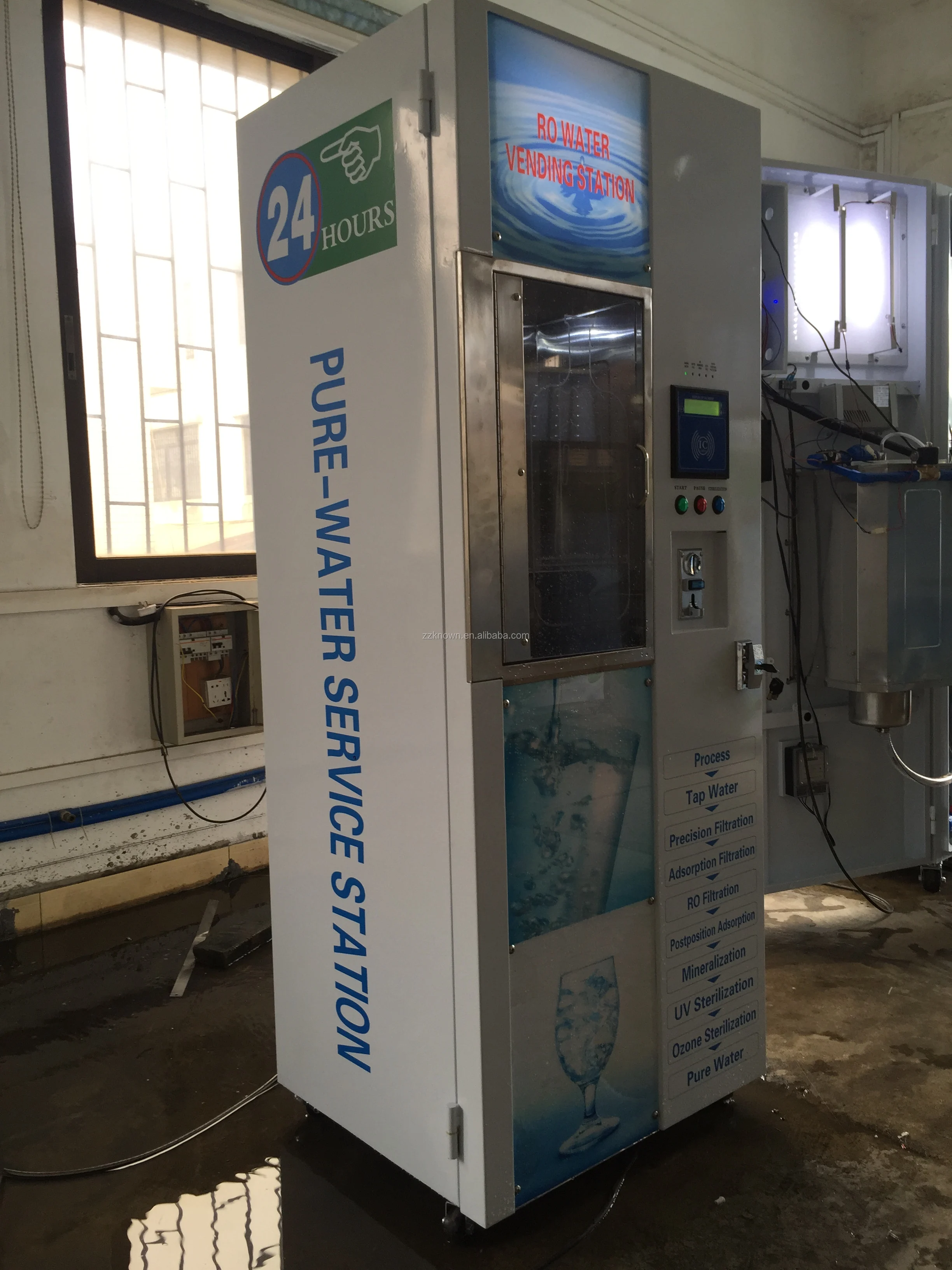 400gpd Coin Operated Reverse Osmosis Pure Purified Water Vending