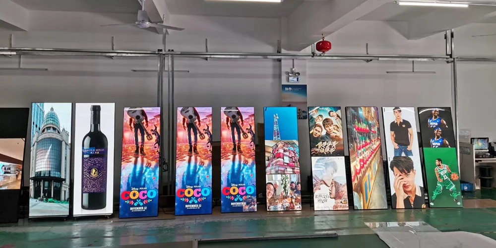 P1.875 p2.5 P3 floor standing led display WIFI USB indoor led poster