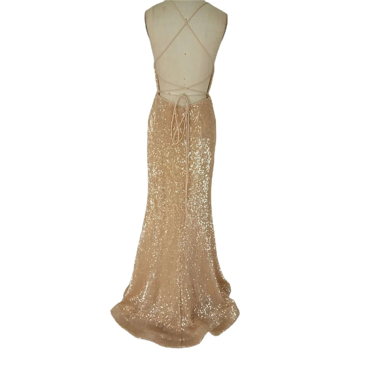 _20190912110352.jpgNew design Mexican style halter pleated sequin fabric ladies evening dress for party