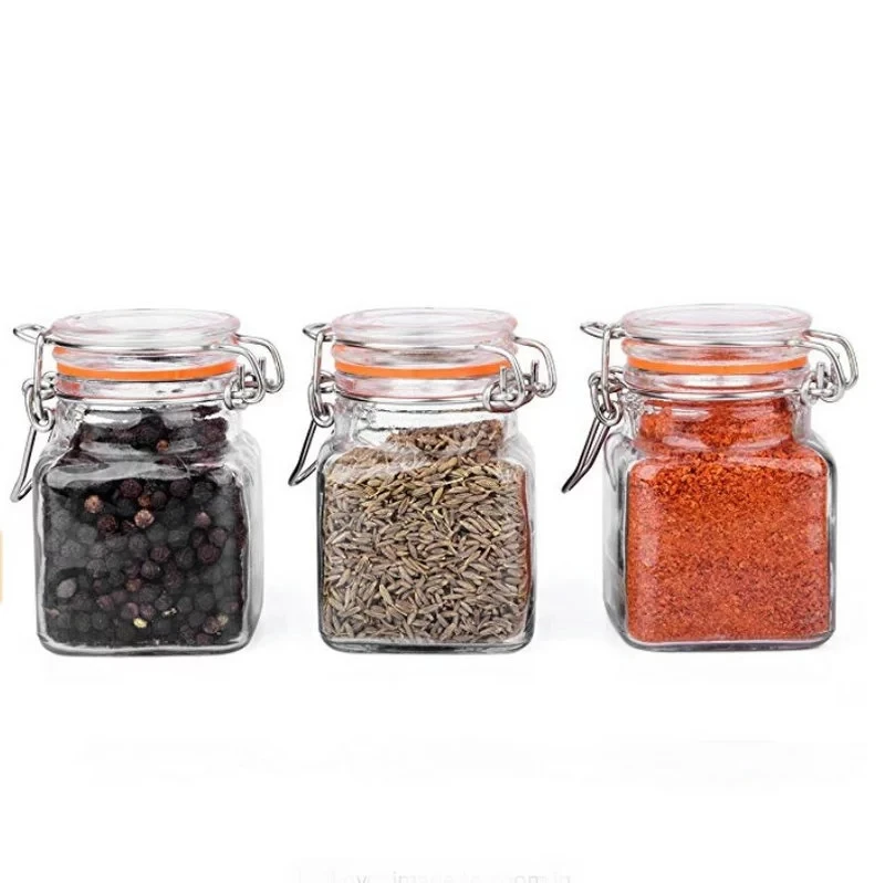 Glass Airtight Kitchen Packaging Spice Seasoning Bottle With Leak Proof ...