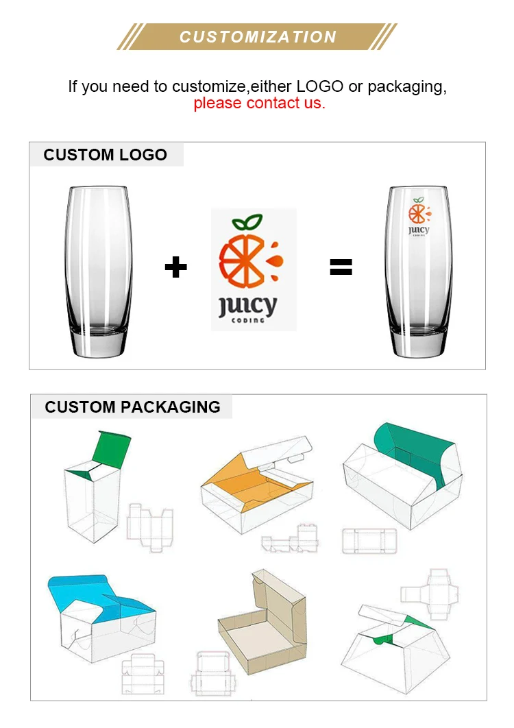 Clear Highball Glasses Cocktail Glass Tumbler for Mojito and Tom Collins