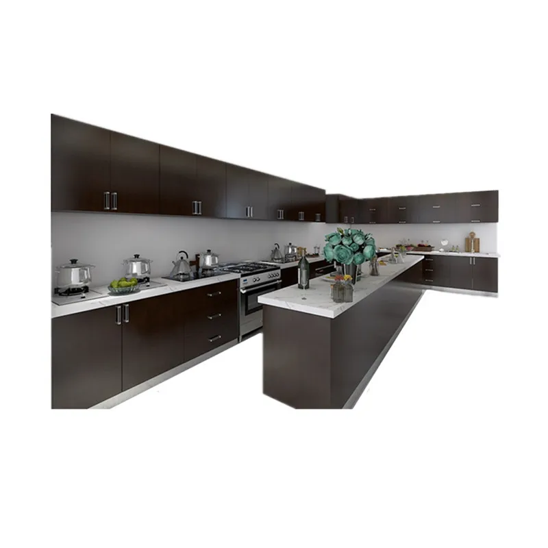 Venta al por mayor cocina con acabado de madera-Compre online los