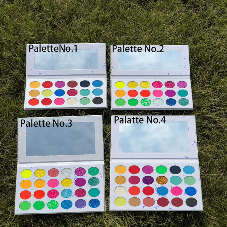Oem Skin-friendly 18 Colors Long Lasting High Pigment Liquid Private Label White Custom Cheap Eye Shadow Eyeshadow Palette