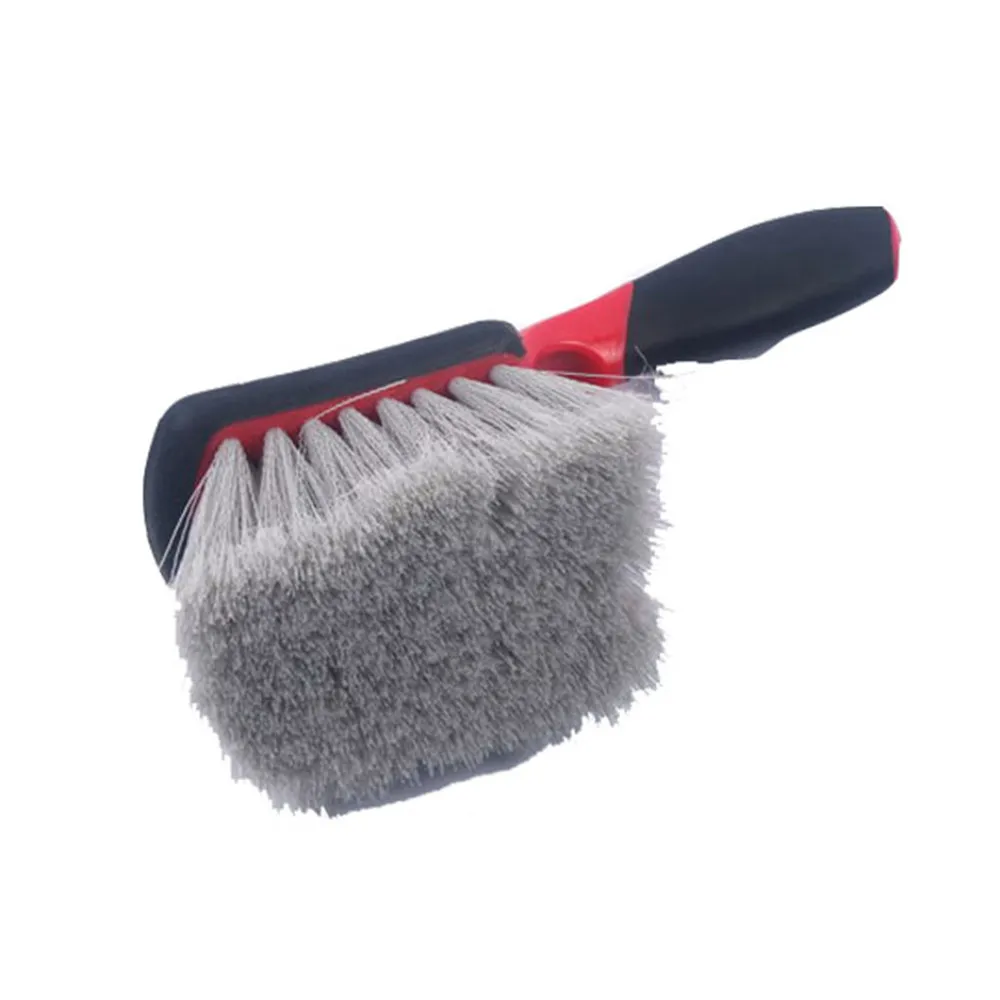 long handle soft bristle car wash brush/high quality soft car cleaning brush /soft car wheel