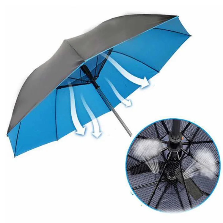 Special USB anti-uv waterproof solar fan straight umbrella