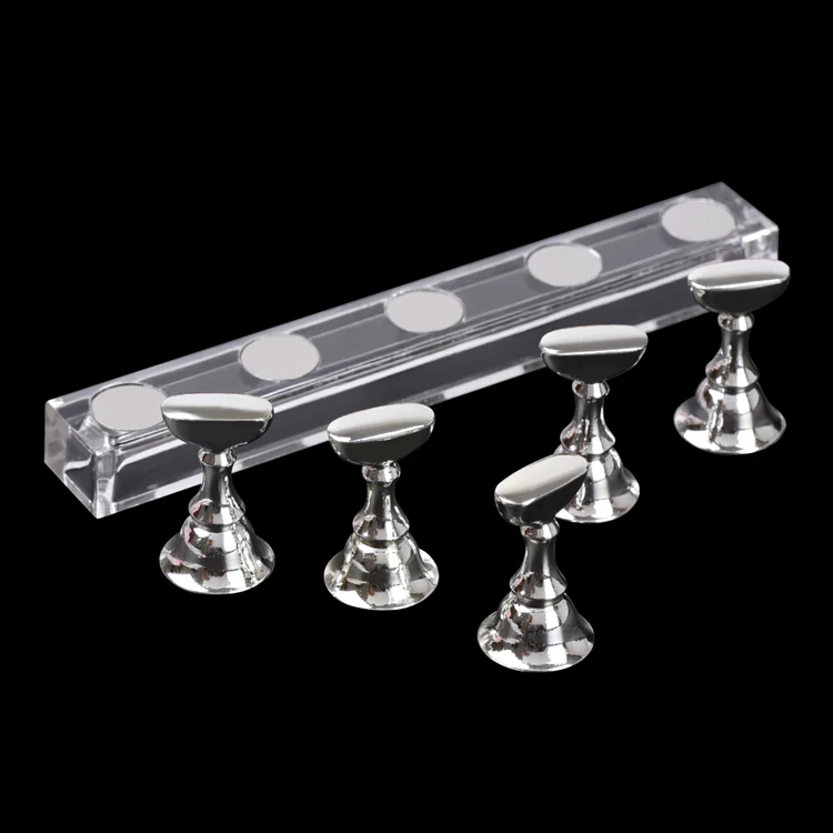 5 Colors Fashion Nail Practice Fake Nail Tips Stand Holder Nail Art