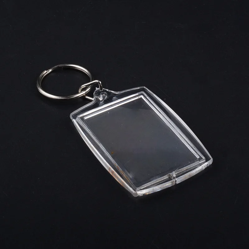 Custom Acrylic Keychain with Removable Metal Cover Transparent Photo ...