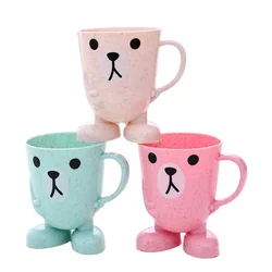Children Cartoon Mouthwash Cute Baby Tooth Cylinder Cup Anti-fall Toothbrush Cups
