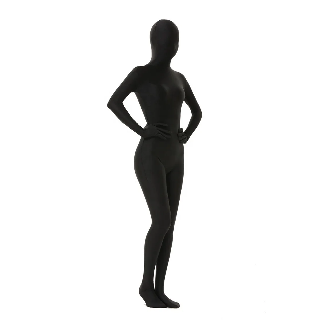 
In-stock Women Men Unisex Party Cosplay Black Spandex Whole Bodysuits Full Body Suit Halloween Costume Zentai Catsuit For Sale 