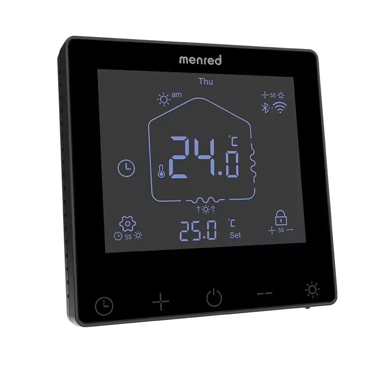 ecobee3 lite thermostat with external 24V AC power adapter connected to furnace transformer