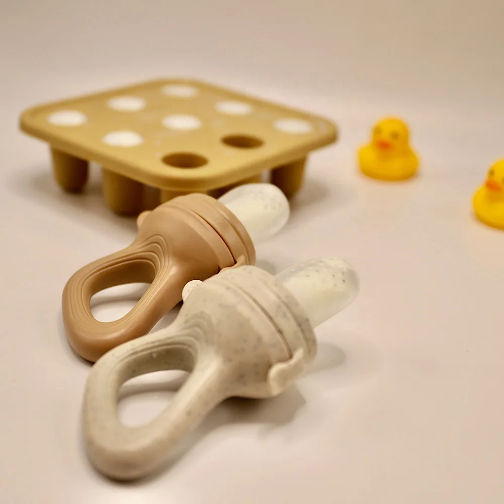 Silicone Nibble Freezer Tray Breast Milk Teething Popsicle Mold For