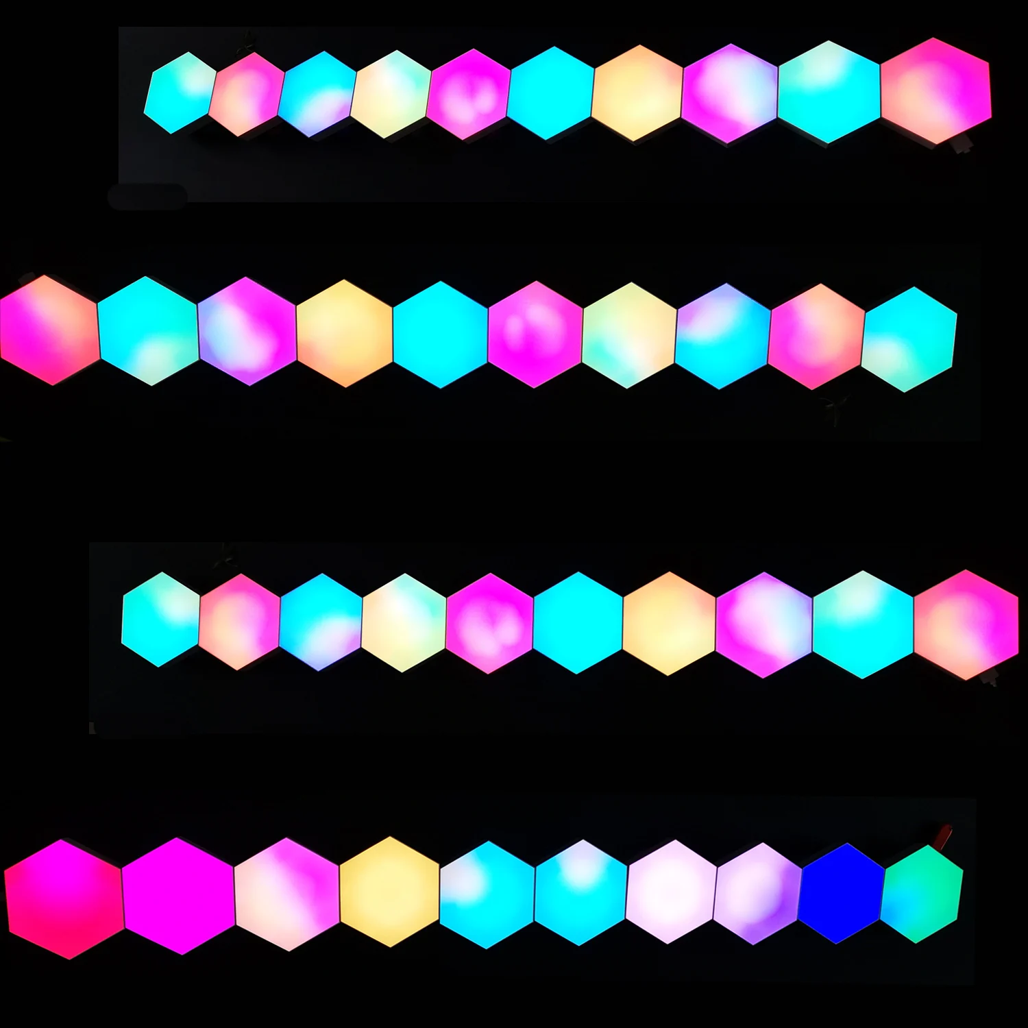 Gaming Room Lighting Decoration Idea 2020 Led Hexagonal Modular Honeycomb Quantum Light Mobile Phone App Controlled Light