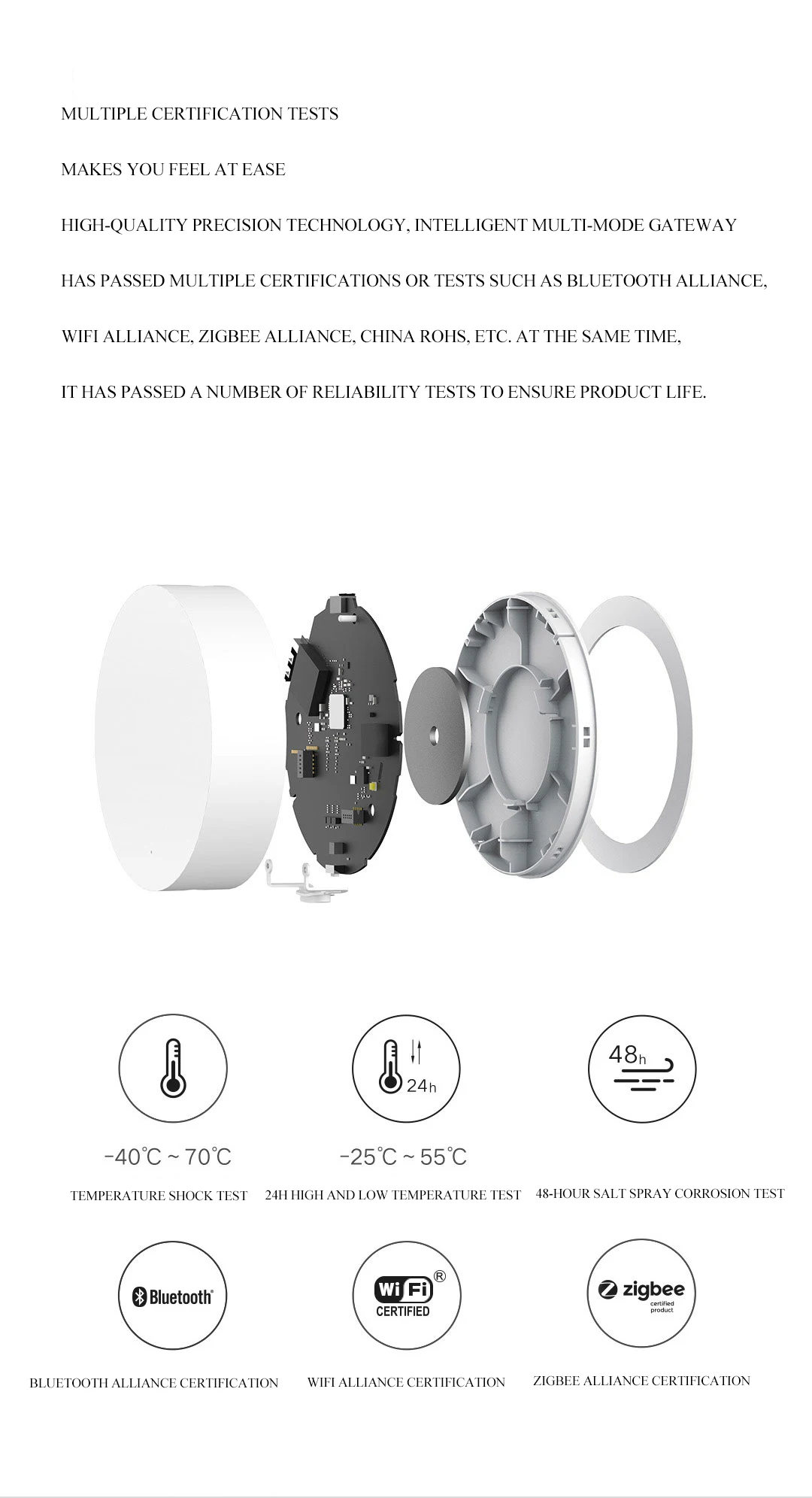 Support WiFi bluetooth Intelligent multi-mode gateway ZigBee 3.0 standard protocol smart hub work with HomeKit - ANKUX.COM