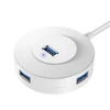 Free Shipping RAXFLY Promotional Custom Logo Desk High Speed DC 5V Multi 4 Port Usb 3.0 Hub With Led