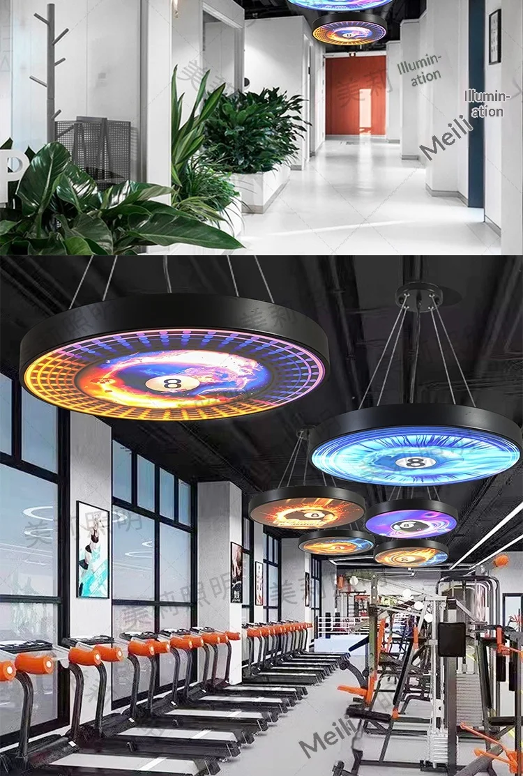 product pool hall chandelier e sports club gym decoration lights bar arcade custom starry sky pattern atmosphere lights energy efficient-12