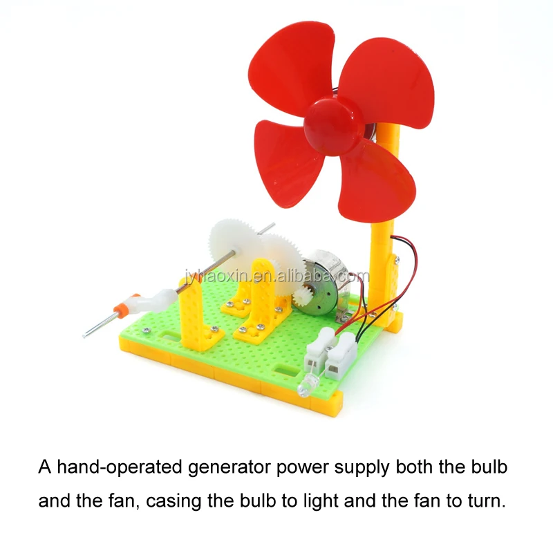 2019 Stem Educational Science Electronic Kit Kid Toy Diy Hand Crank ...