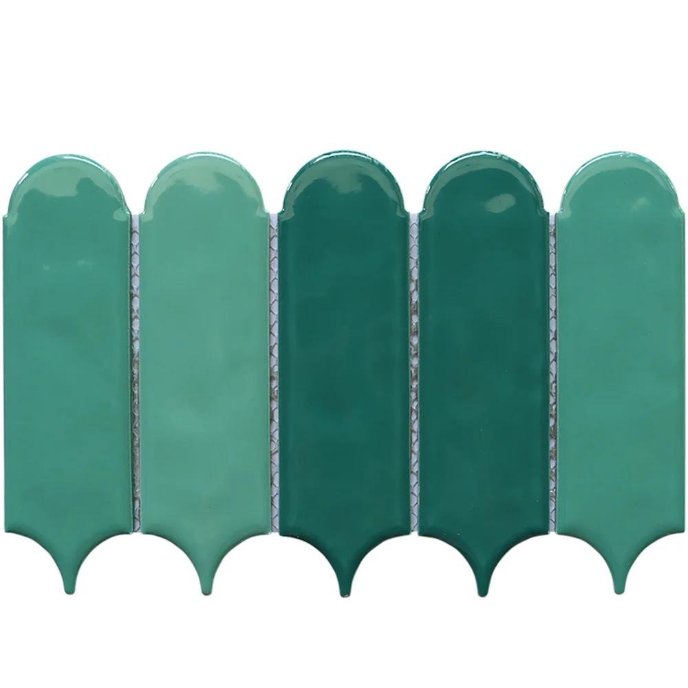 New Arrival Modern Decorative Turquoise Brick Glazed Ceramic Mosaic Wall Tile