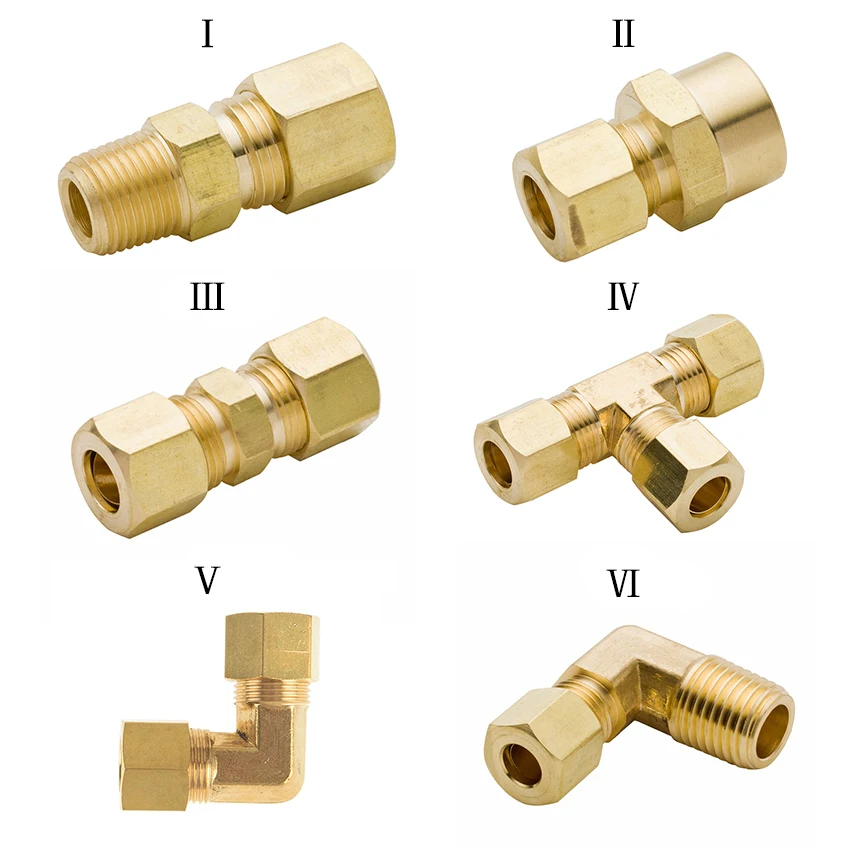 Dot Brass 10,20,22mm Compression Fittings American Type Inverted Flare