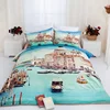 Retail 100% cotton wateside town autumnal 4pcs bedding set