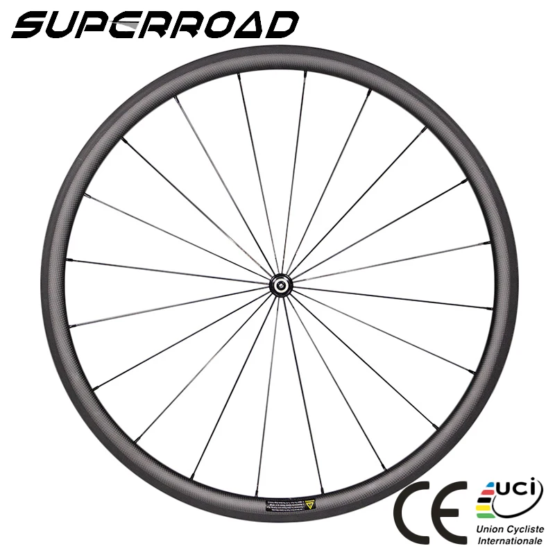 Excellent 700C 25mm Wide 30mm Deep Chinese Bicycle Novatec Carbon Wheels Clincher Tubeless 3