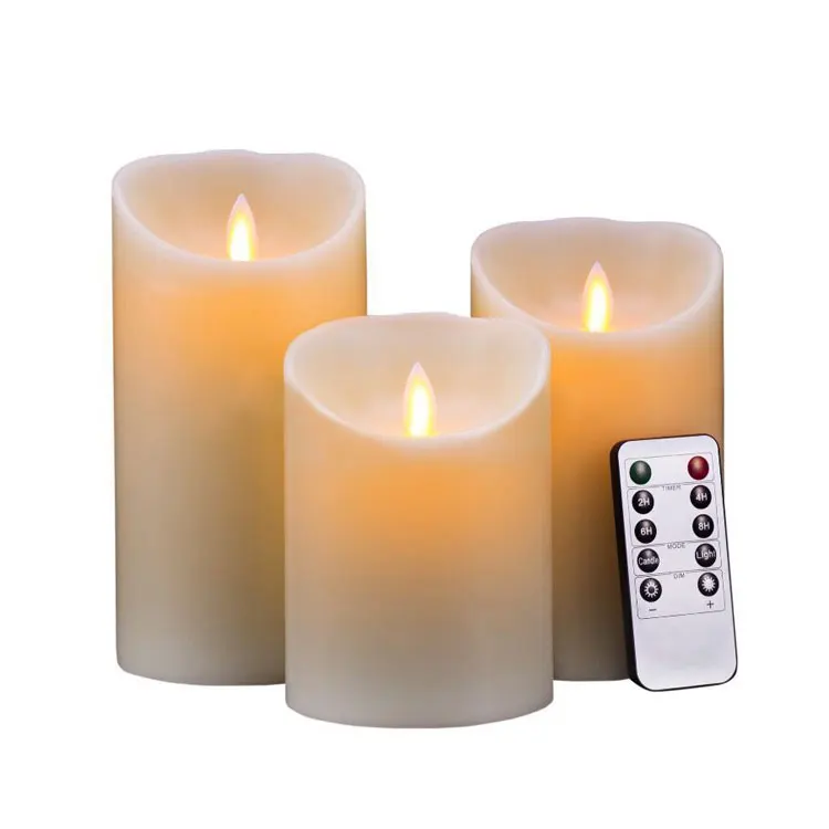 Flameless Electric Led Candle 3 set with remote control