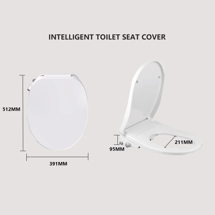 Small Bathroom Toilet Heated Toilet Seat Battery Operated Auto Wash