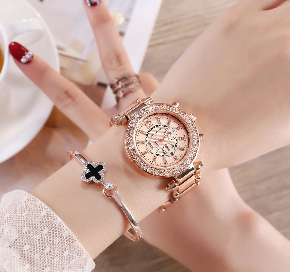Hm 1196 Hannah Martin 2019 18k Gold Watch Fashion Calender Lady Diamond