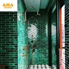 High quality Wall Decorative Backsplash Green Tile Long strip Mosaic Tile