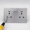 Neon 2 Separated 2 Gang Electrical Wall Light Switch