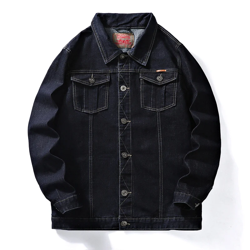 Big and tall black jean jacket hotsell