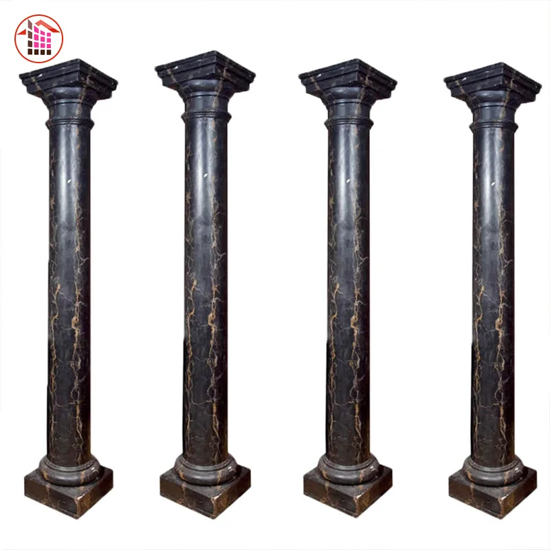 Pillar Column Marble Black Marble Stone Column Pillar Column Marble