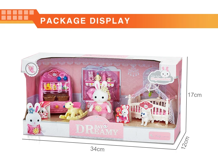 Creative DIY toys doll bedroom modle doll house furniture