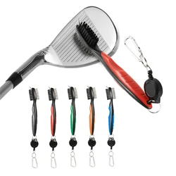 2 Side Golf Club Brush Golf Club Cleaner With Retractable Zipper