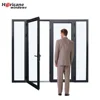 CSA NFRC AS2047 standard custom residential aluminum single casement hinged glass security door